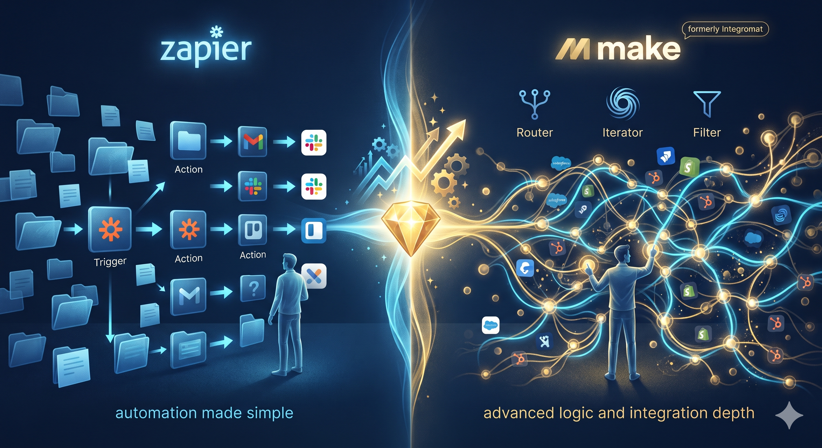 Zapier vs Make(구 Integromat): 노코드(No-Code) 자동화 툴 입문 및 실전 비교