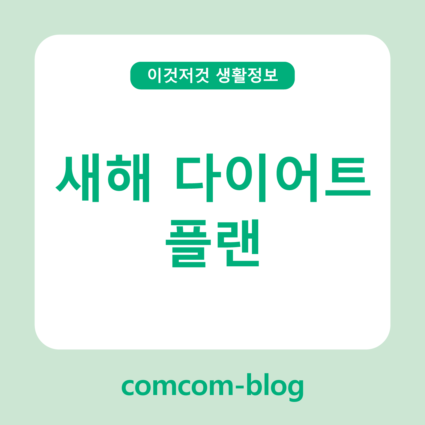 🥗 작심삼일 없는 1년