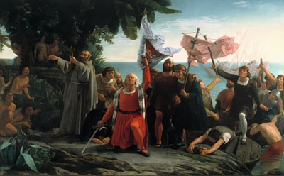 신대륙에 도착한 그림 사진