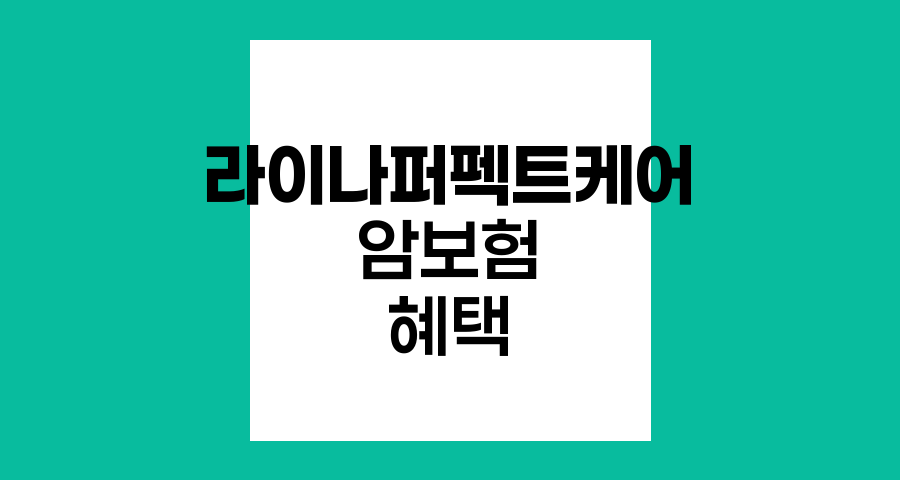 라이나퍼펙트케어암보험의 핵심 혜택과 특징