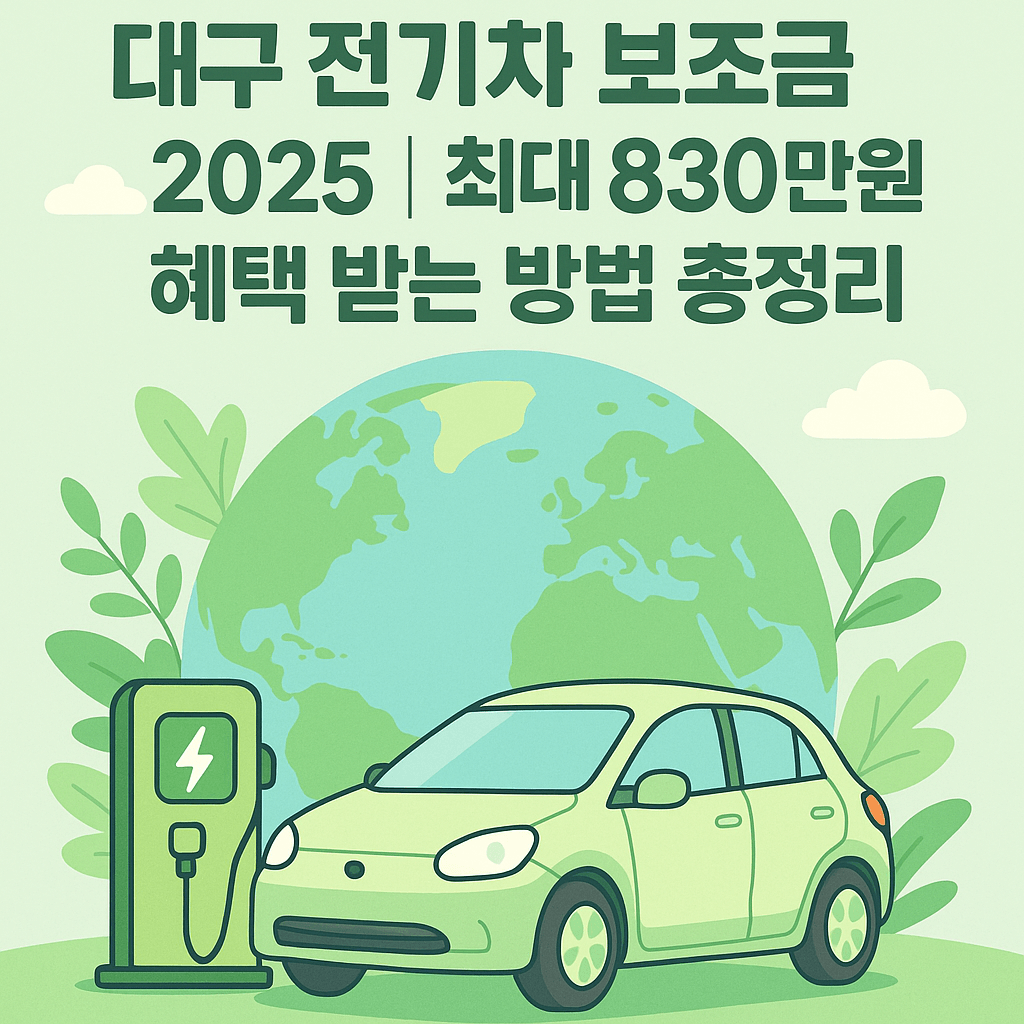 2025 대구 전기차 보조금 완벽 정리