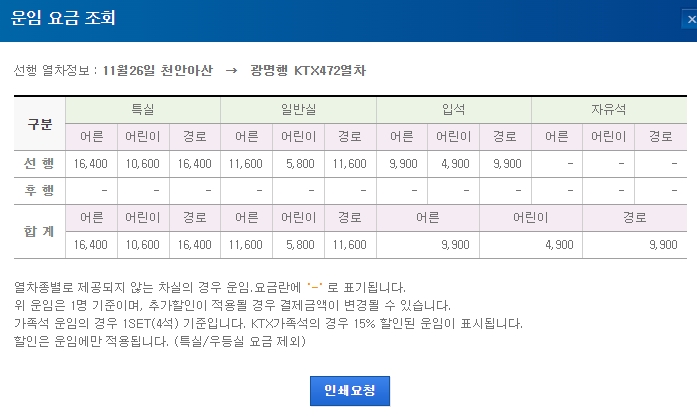 원하는 좌석 위치를 직접 지정하기 위해 좌석표를 띄운 모습