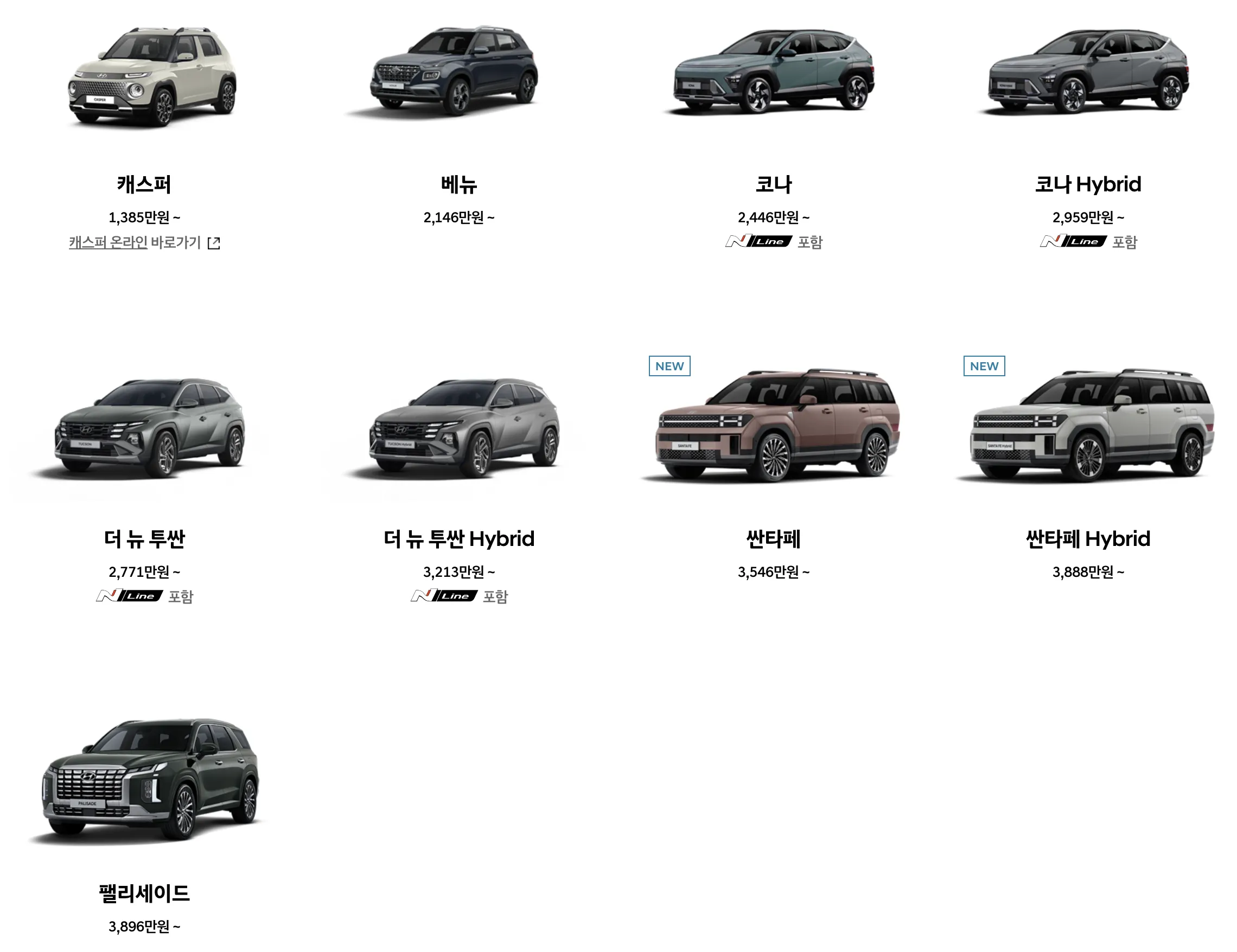 현대차 종류별 가격표 완전정리 및 최신 구매가이드 2025_5