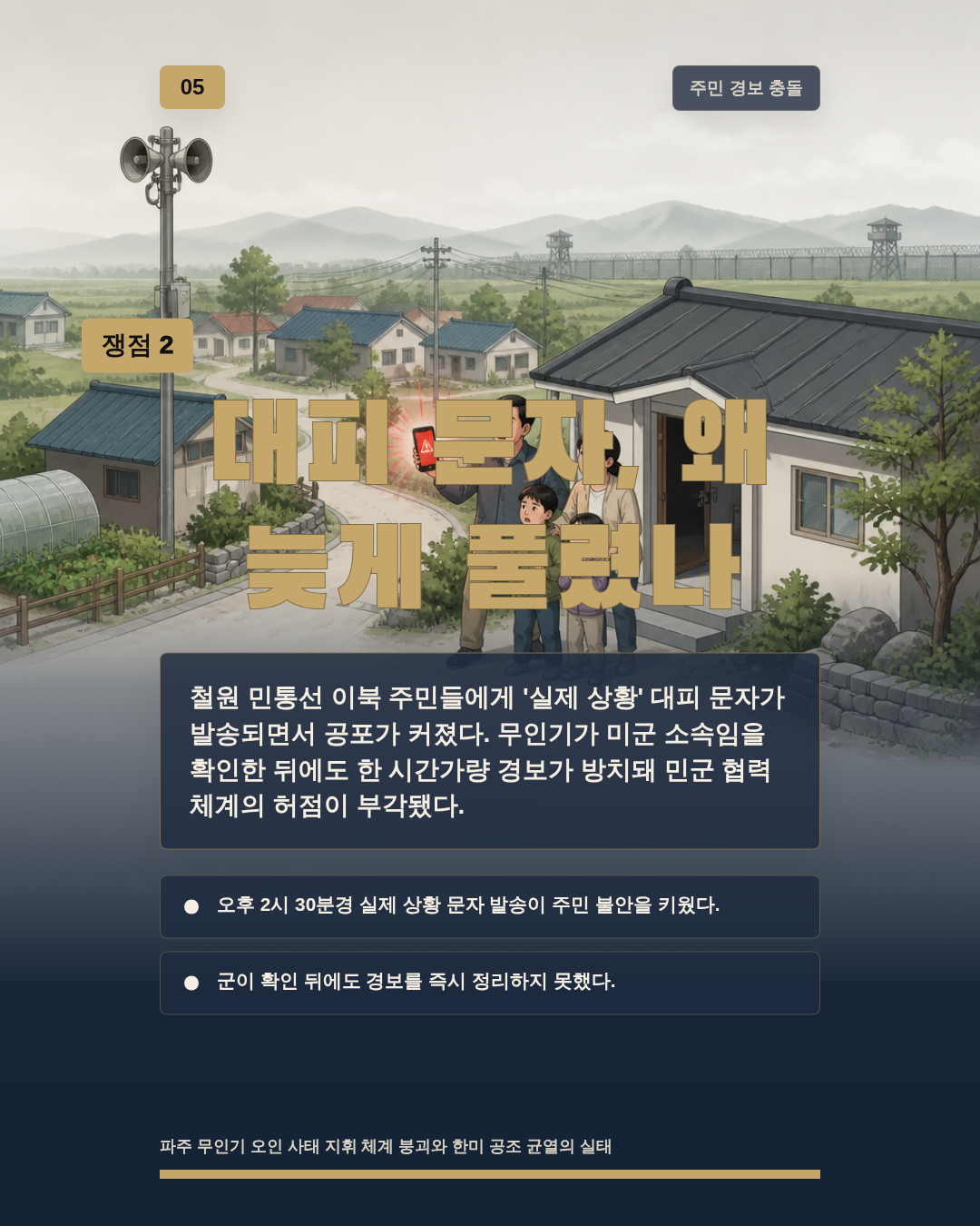 대피 문자, 왜 늦게 풀렸나