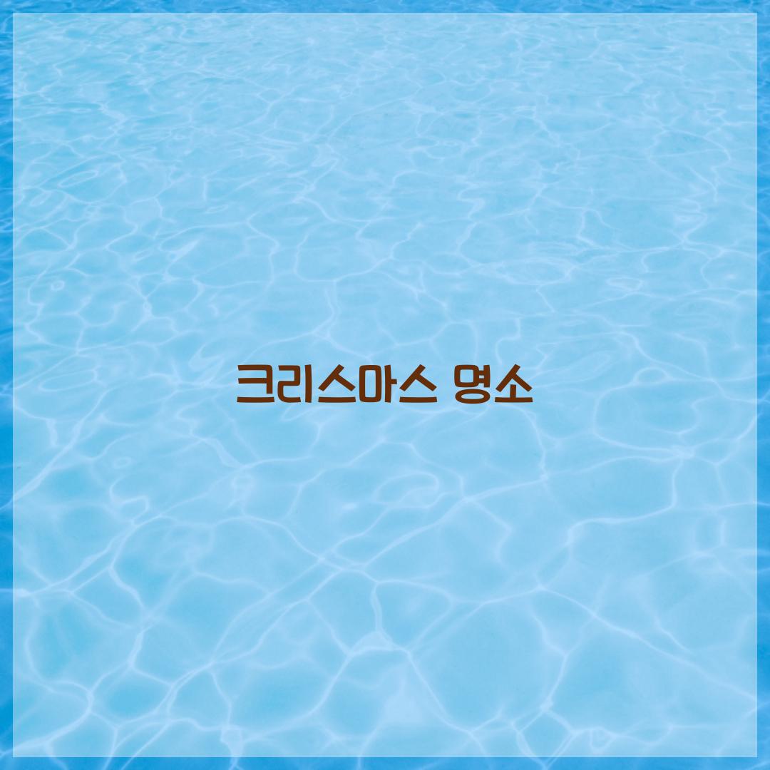 크리스마스 명소