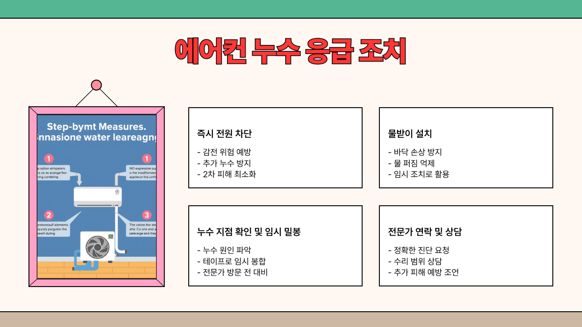 에어컨 실외기 물 새는 이유