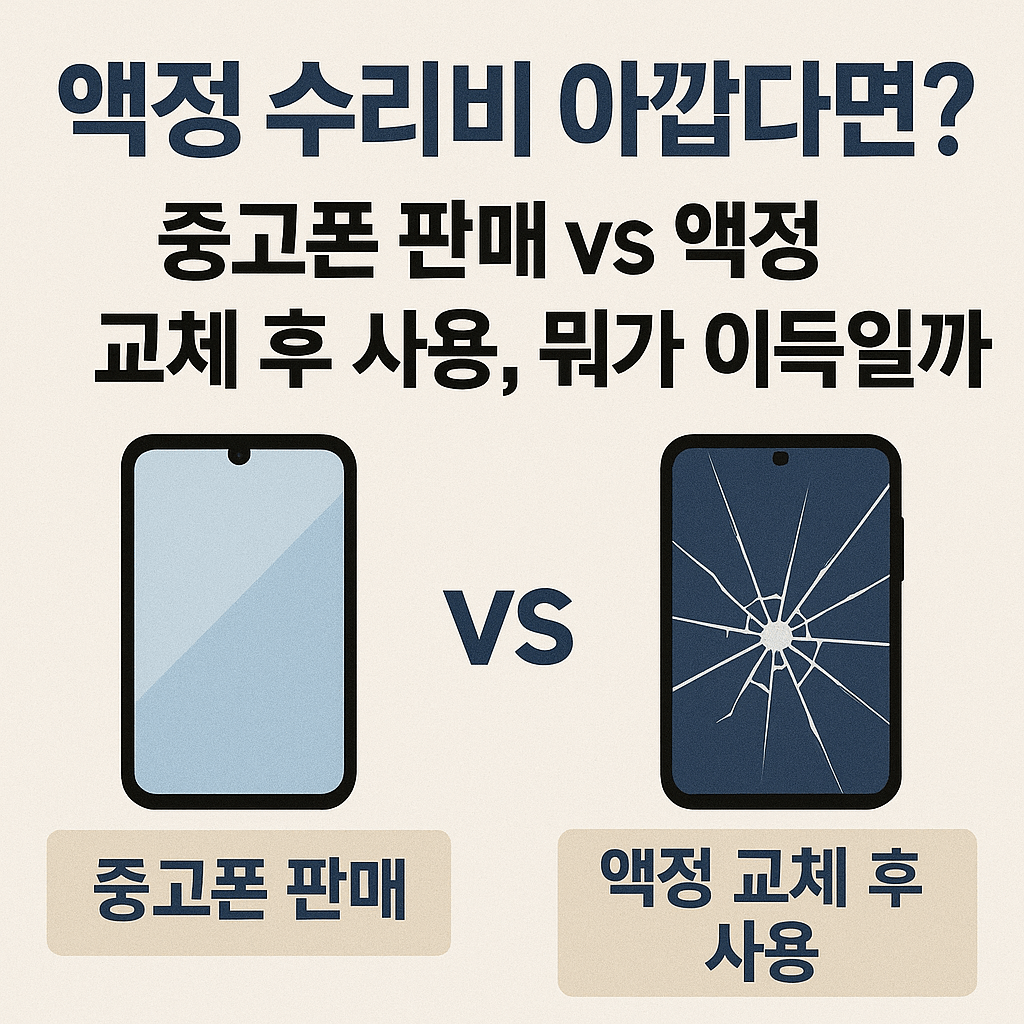 "액정 수리비 아깝다면?" 중고폰 판매 vs 액정 교체 후 사용, 뭐가 이득일까?
