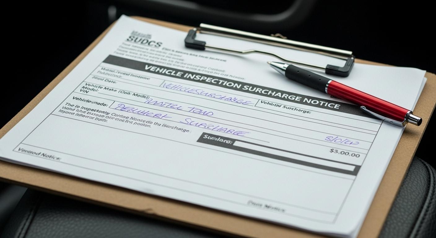 자동차 정기검사 과태료 고지서