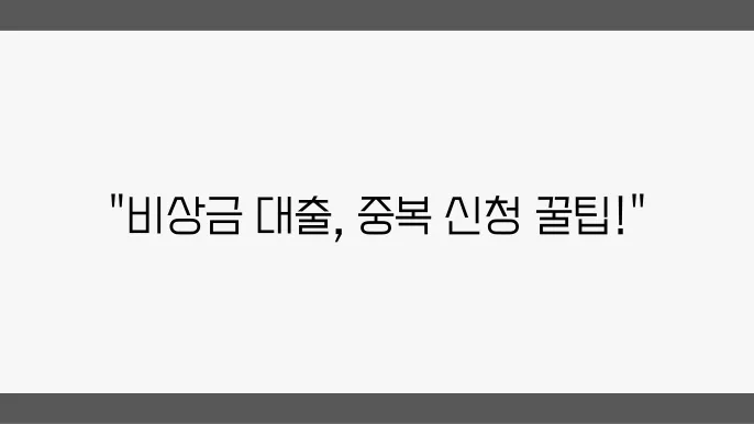 비상금대출 2개 이상 여러 개 중복 신청 사전하는그립