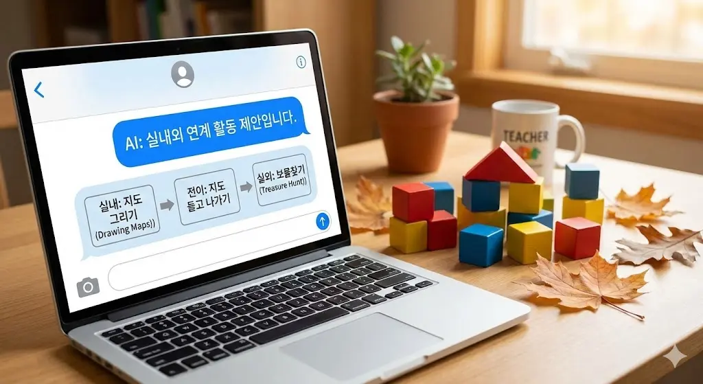 실내외 자유선택활동 영역별 연계 활동 흐름도
