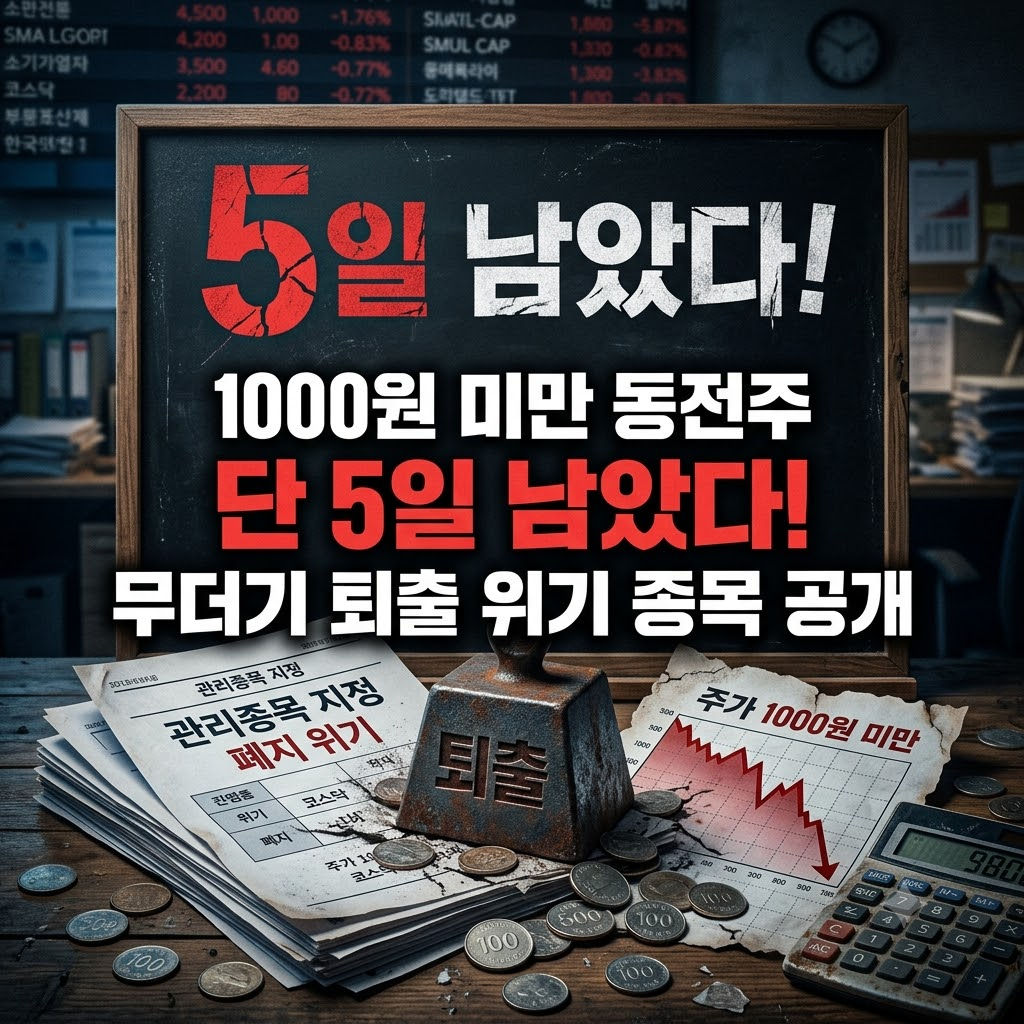 동전주 관리종목 지정예고