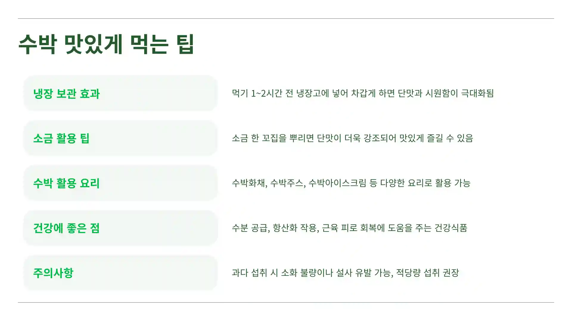 수박 고르는 방법