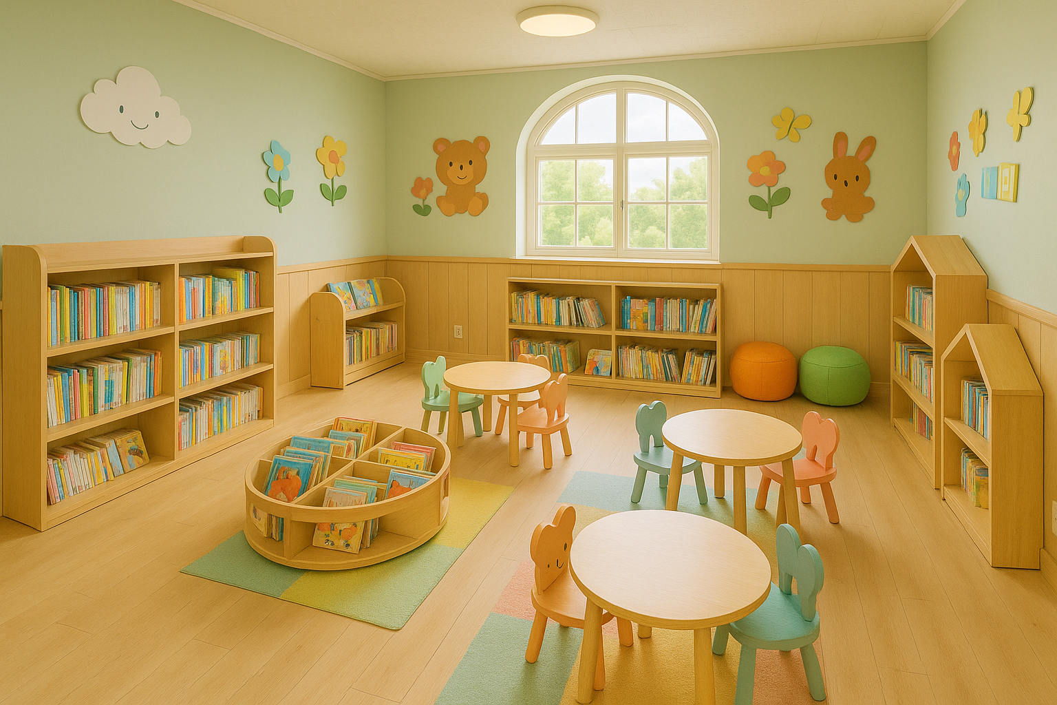 도서관 유아 열람실 내부 이미지