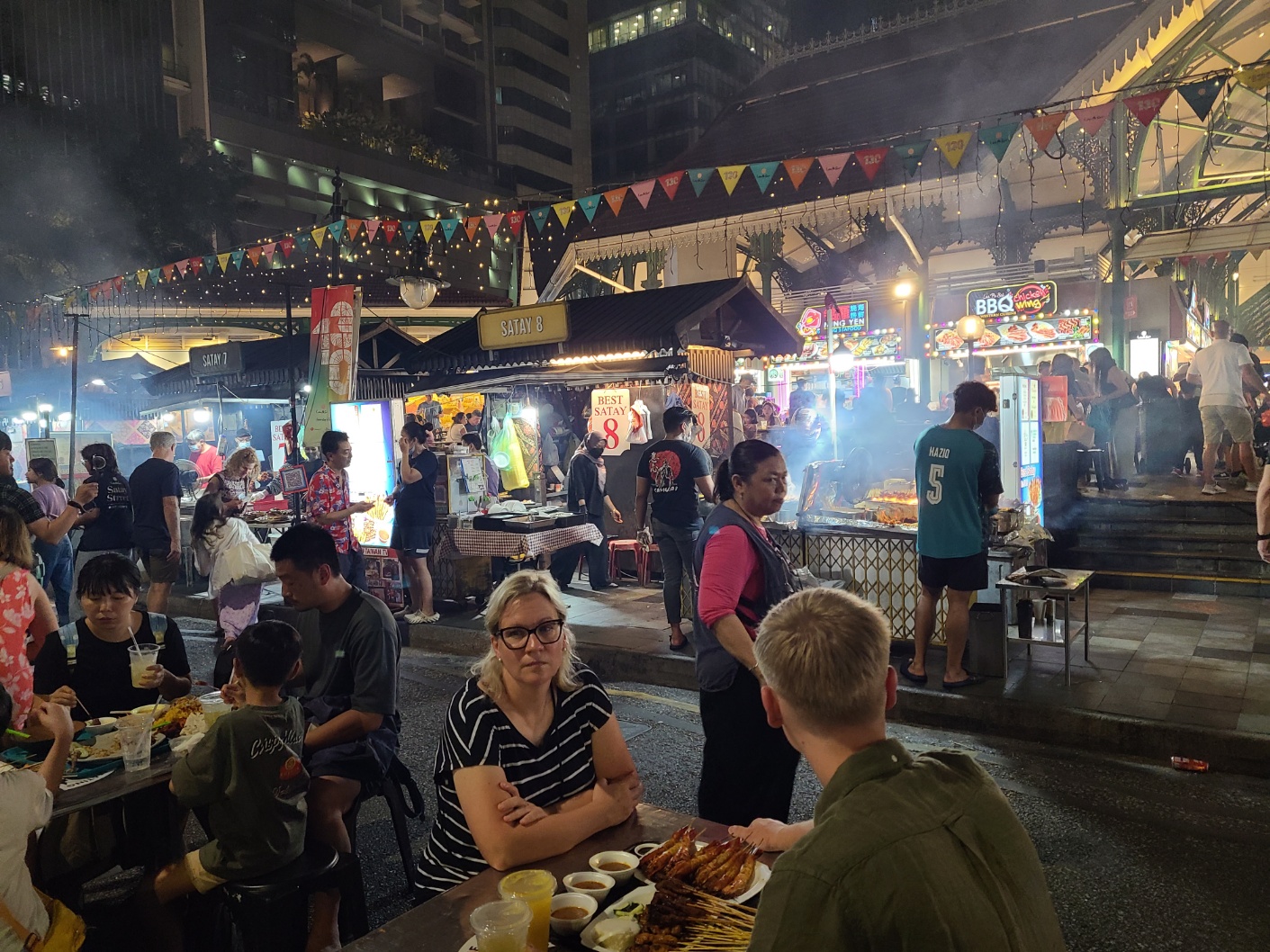 싱가포르 사테거리 라우파삿 전경