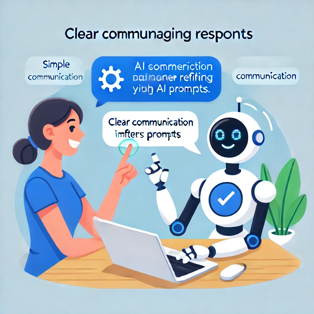 AI와 인간이 원활하게 협업하는 장면을 표현