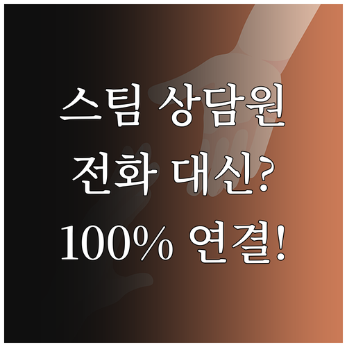 스팀 전화 상담 대신 온라인으로 상담..