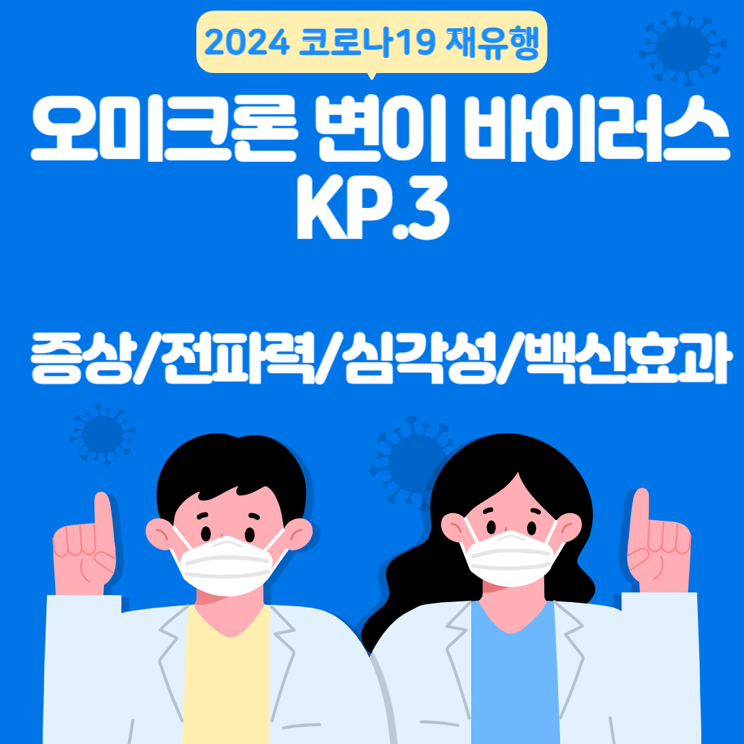 2024 코로나바이러스 재유행 오미크론 변이 바이러스 KP.3