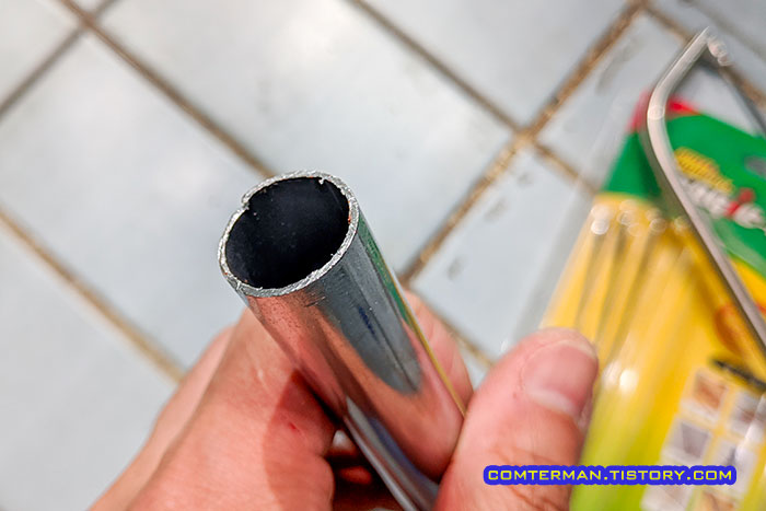 스테인레스 봉 절단면