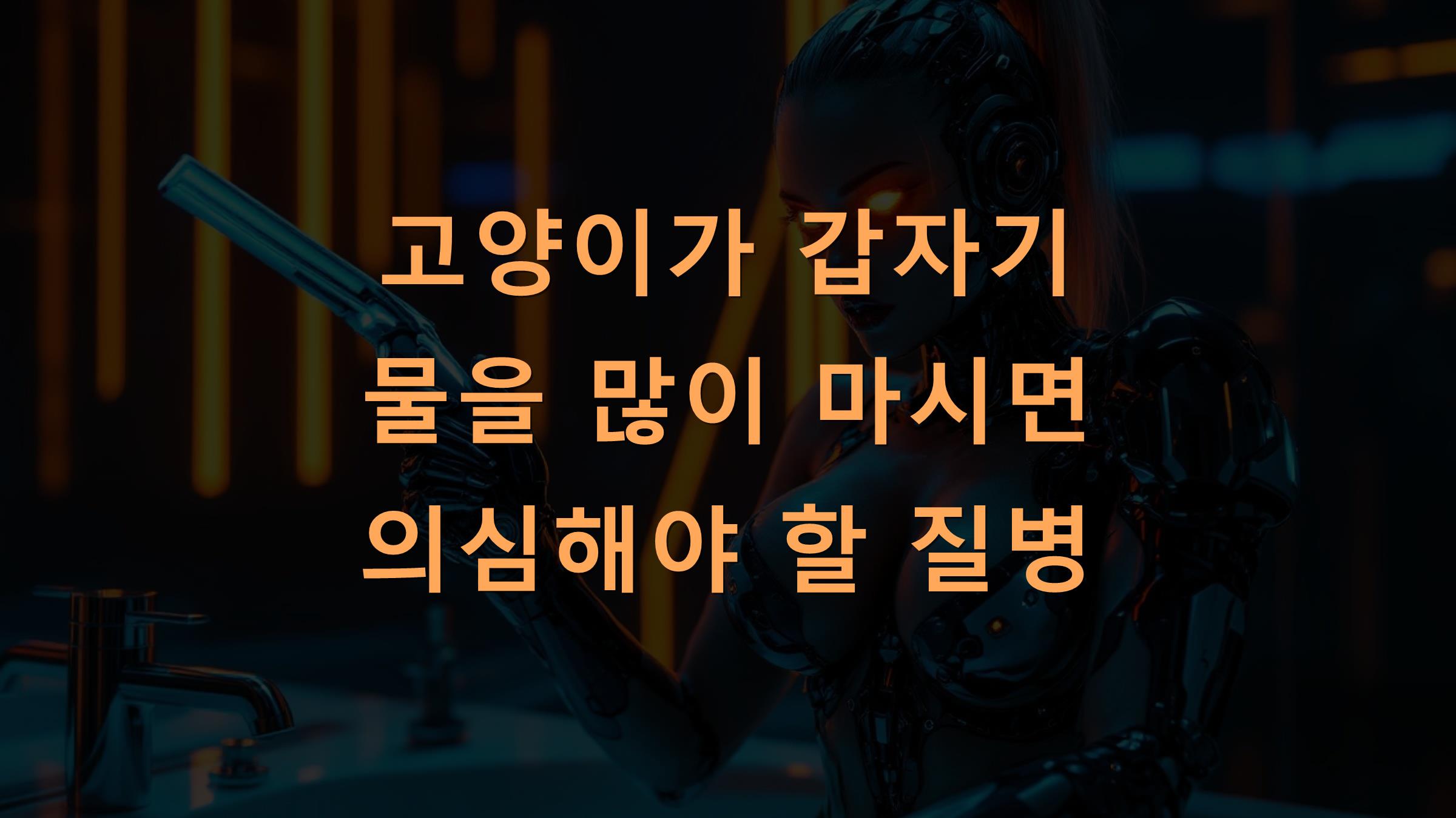 고양이가 갑자기 물을 많이 마시면 의심해야 할 질병