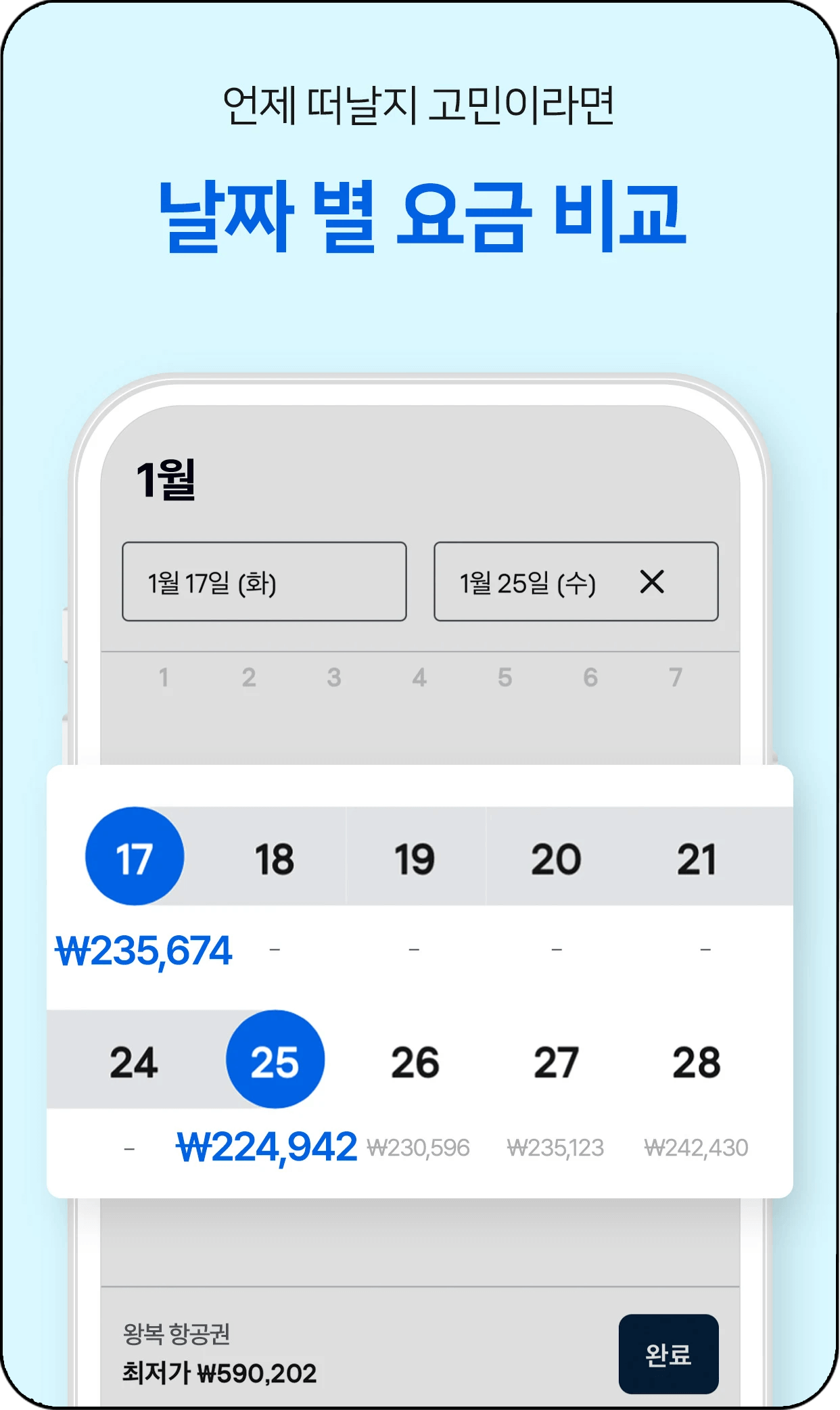 항공권 가격비교사이트 추천 - 스카이스캐너, 날짜별 요금 비교