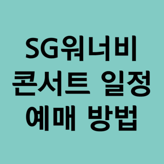 SG워너비 콘서트