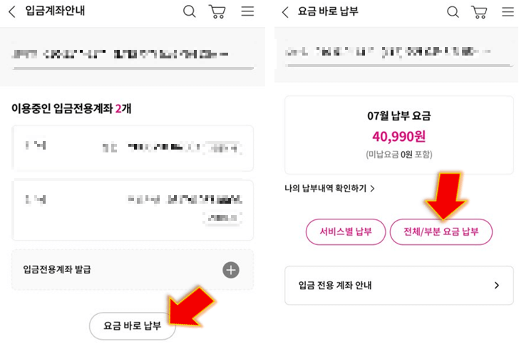 전체-부분-요금-납부-누르기