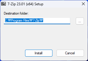 7zip 설치