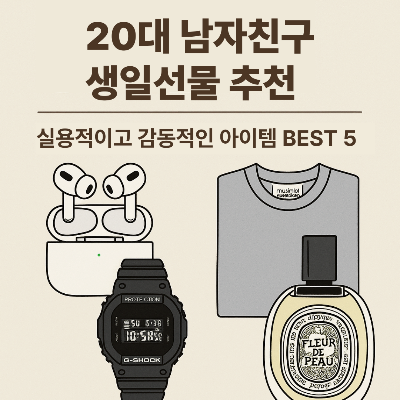2025년 트렌드를 반영한 20대 남자친구 생일선물 추천 썸네일 이미지