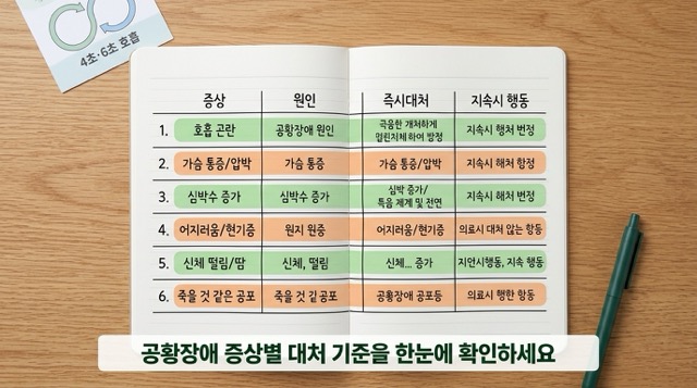 공황장애 증상 원인 즉시 대처법 지속 시 행동 기준 비교 정리