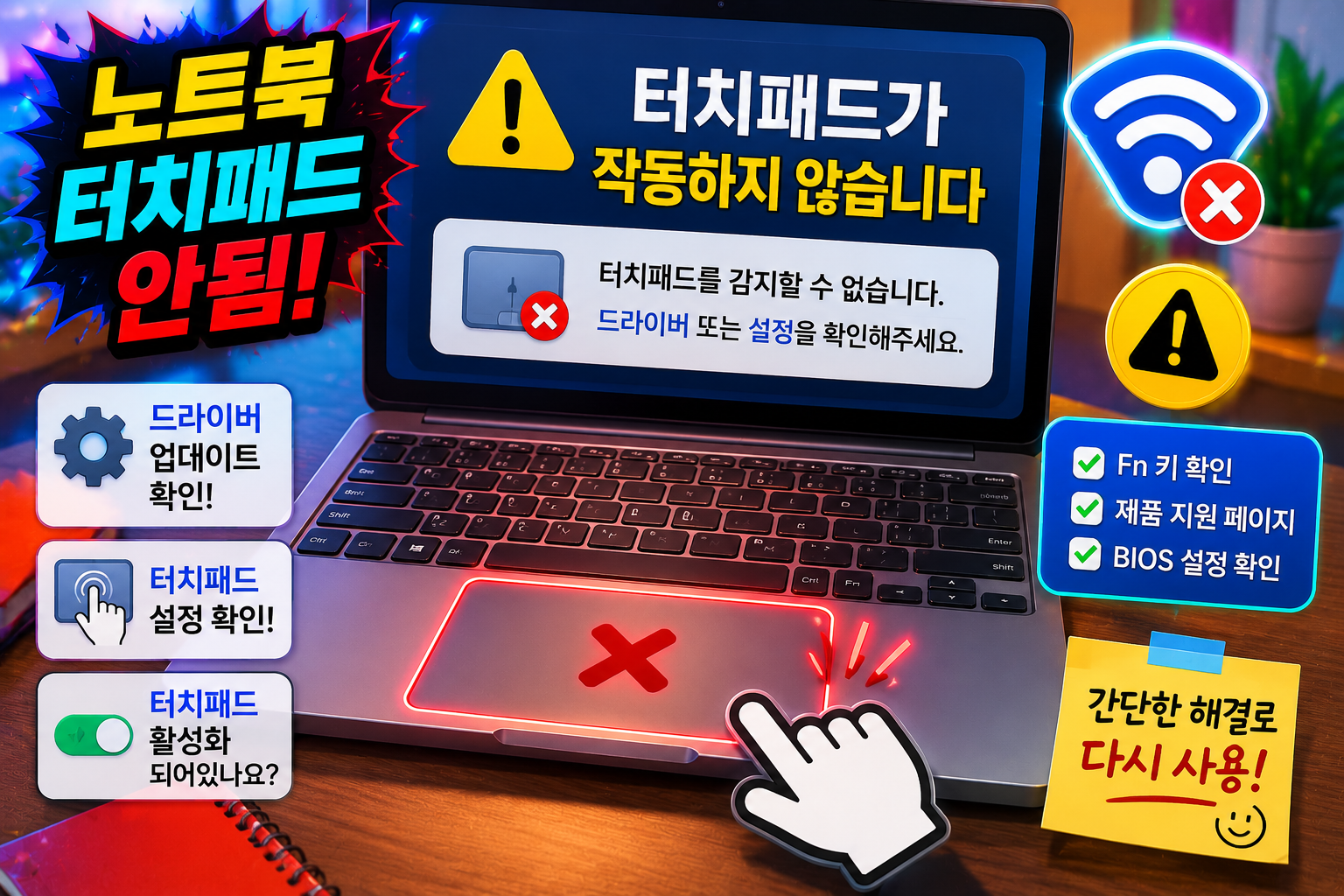 노트북터치패그먹통