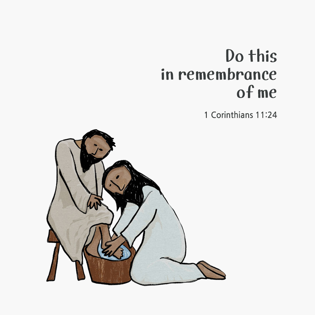 Today's Bible verse card 1 Corinthians 11:24 scripture image