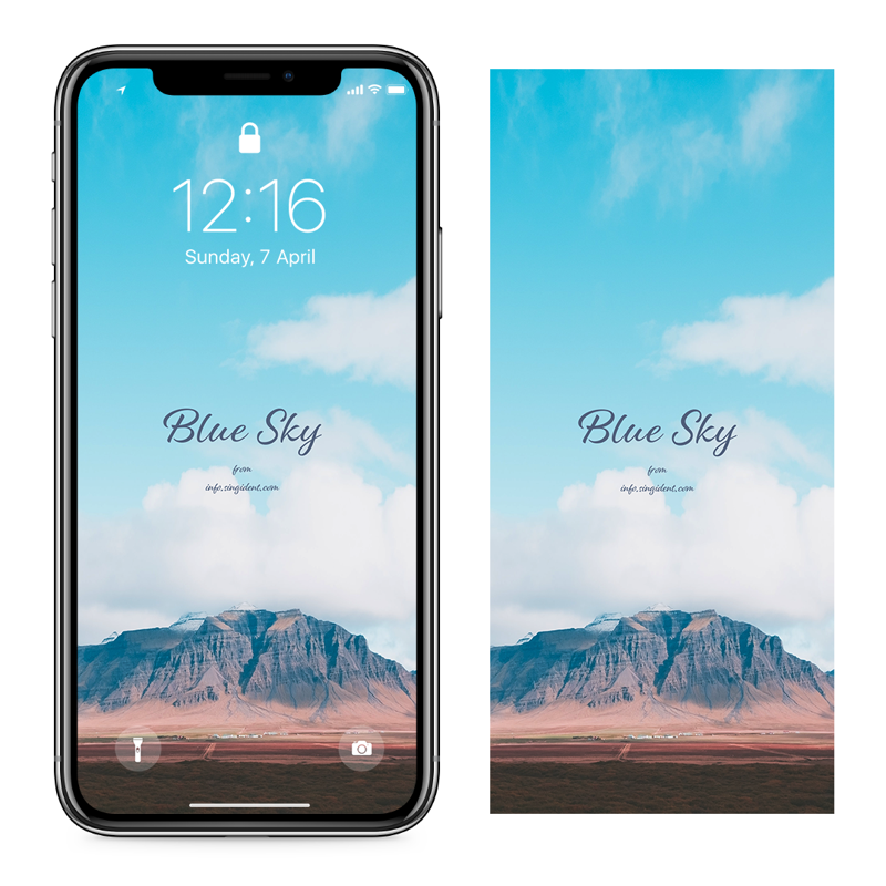 04 산과 구름 C - Blue Sky 아이폰하늘배경화면