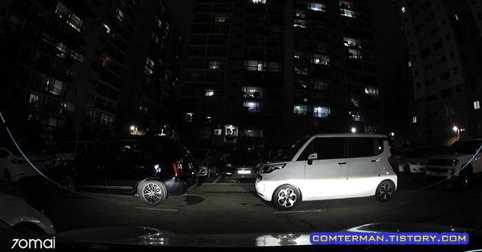 파나픽셀 70% 필름 야간 주차장 시야 밝기