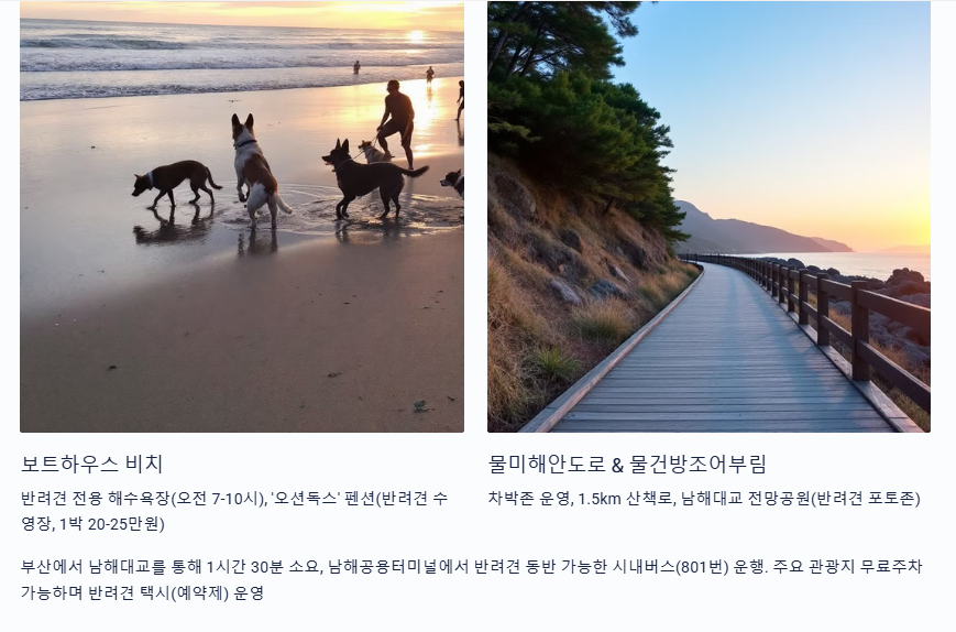 보트하우스 비치 물미해안도로 물건방조어부림