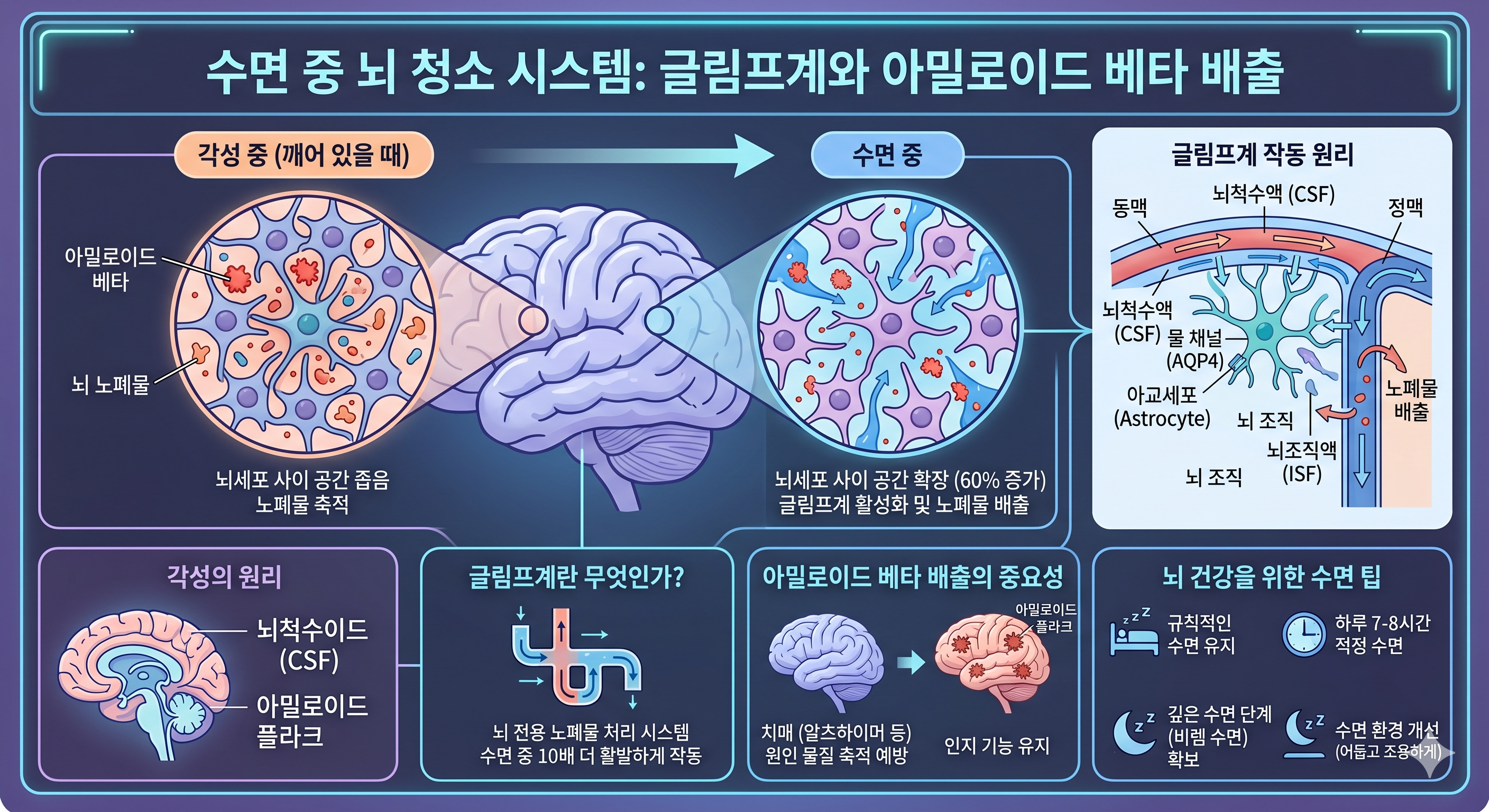 베타아밀로이드 제거 수면 부족 뇌 노화 가속 멜라토닌 항산화