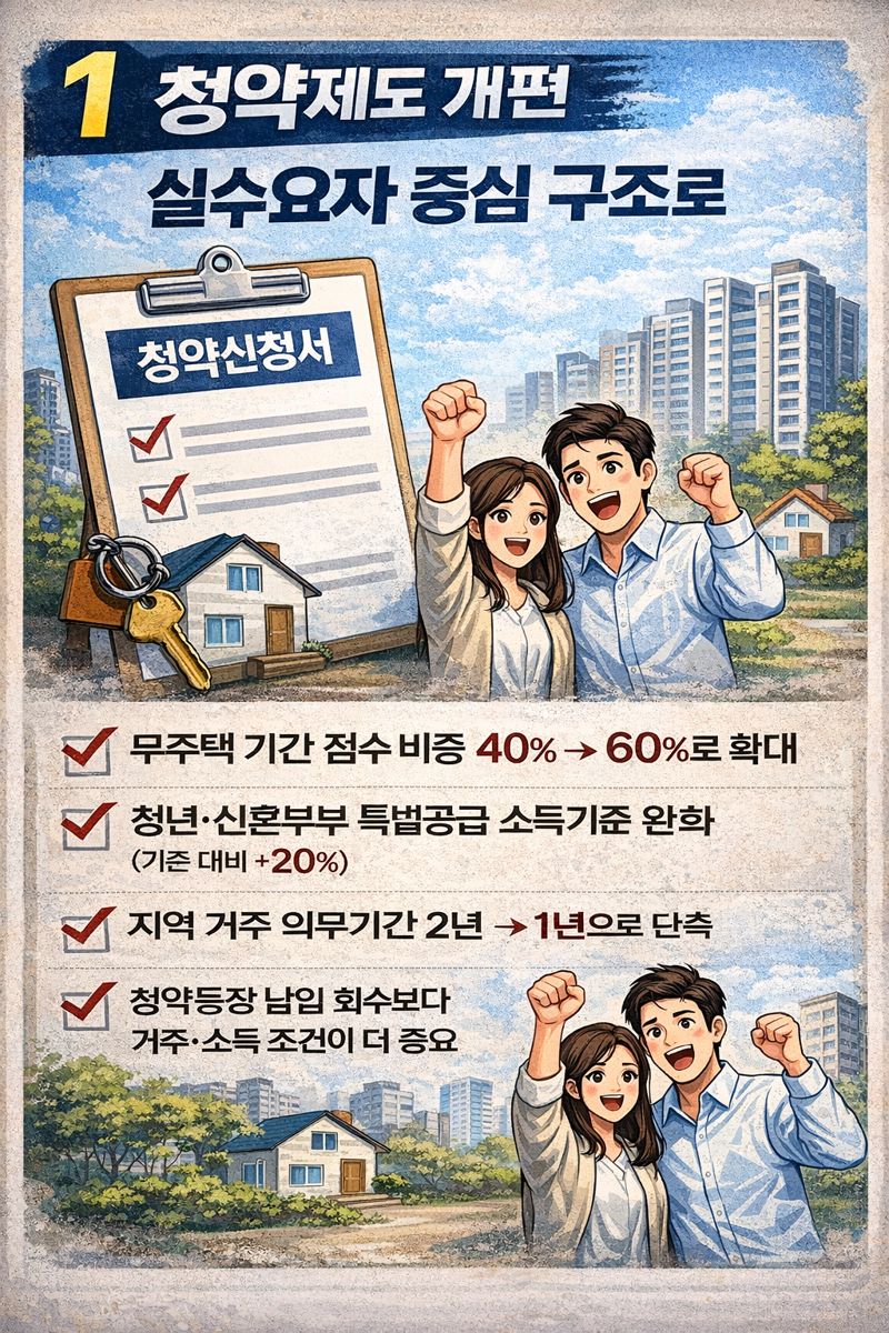 청약제도 개편 – 실수요자 중심으로
