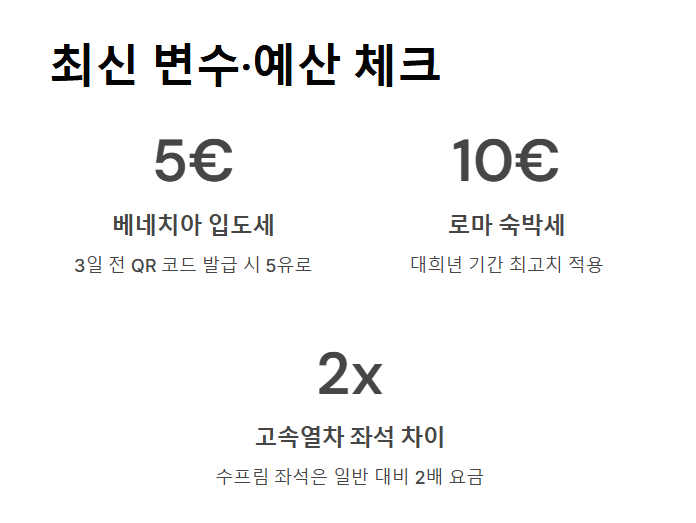 이탈리아 여행 14일 코스 일정