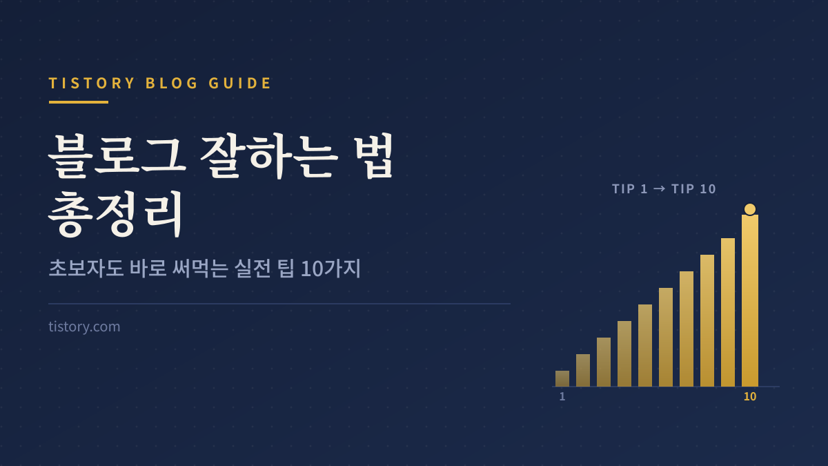 블로그 잘하는 법 총정리 ❘ 초보자도 바로 써먹는 실전 팁 10가지