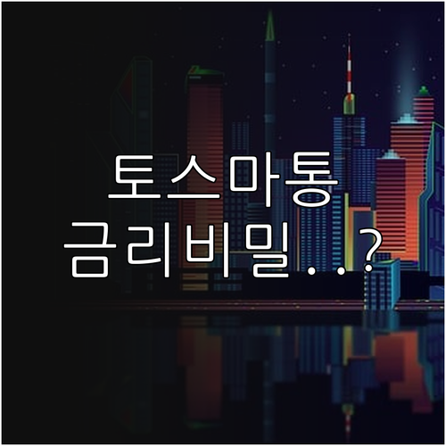 토스뱅크 마이너스통장 금리 구간과 중..
