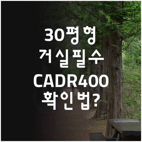 30평형 거실 공기청정기 선택 기준과..