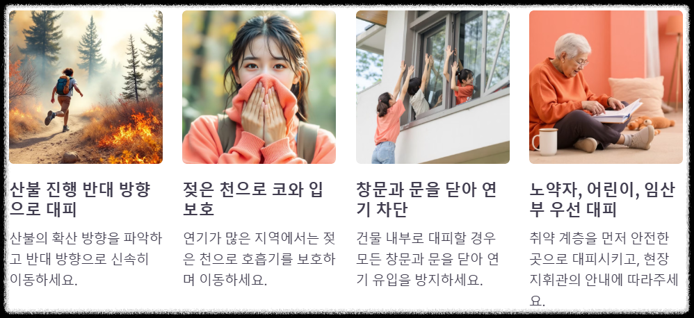 대피시 주의할 점