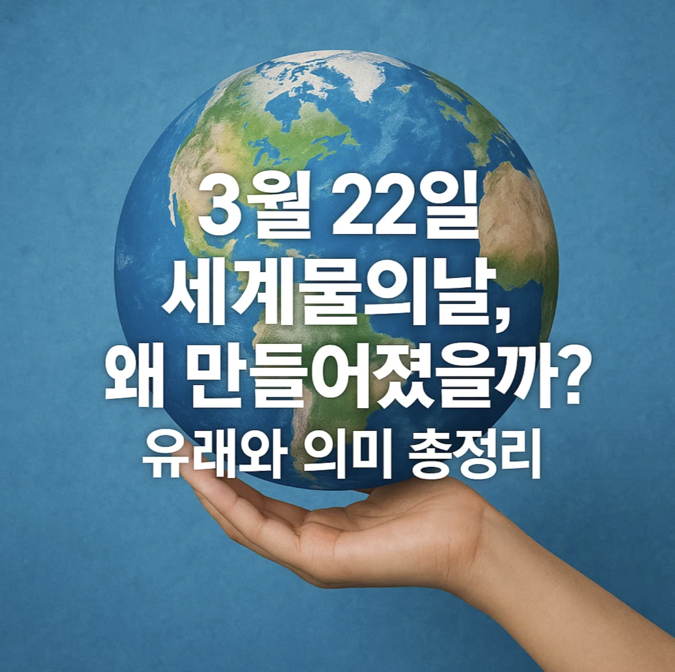 3월 22일 세계물의날, 왜 만들어졌을까? 유래와 의미 총정리