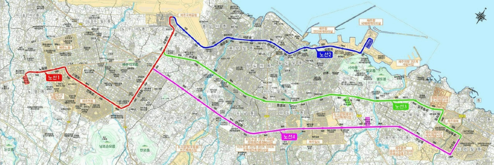 제주형 수소 트램 노선 계획