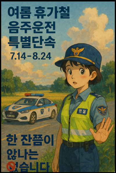 "음주운전 특별단속" 홍보 포스터