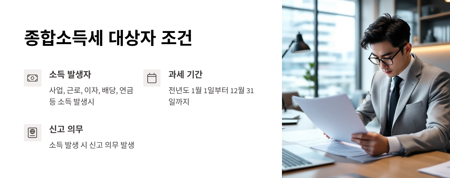 종합소득세 대상자 조건 요약