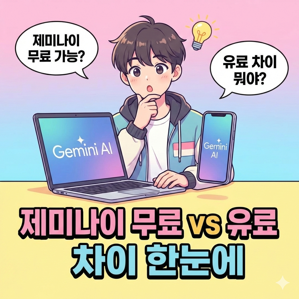 제미나이 무료로 쓸수있나, 구글 제미나이 무료, 유료 차이, 가격 할인