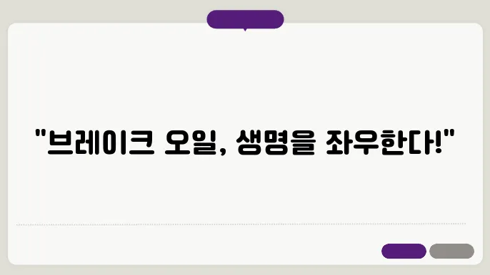 브레이크 오일 렌족 현상