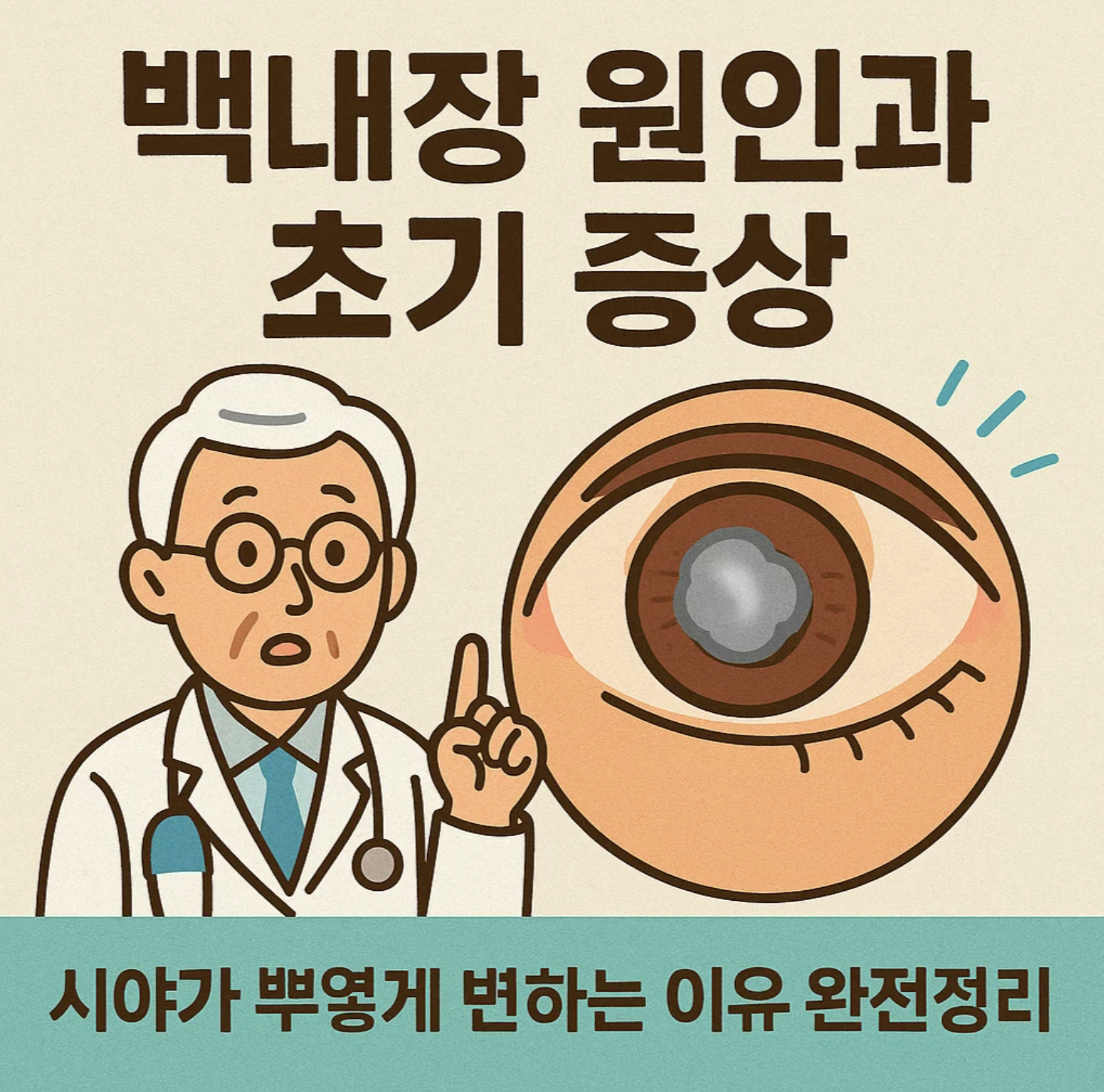 백내장 원인과 초기 증상, 시야가 뿌옇게 변하는 이유 완전정리