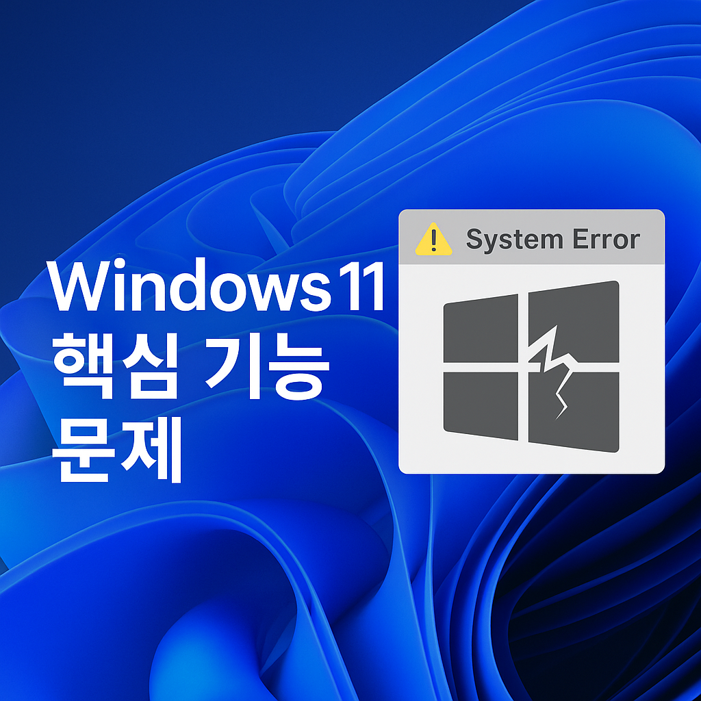 마이크로소프트, Windows 11 핵심 기능 문제 공식 인정