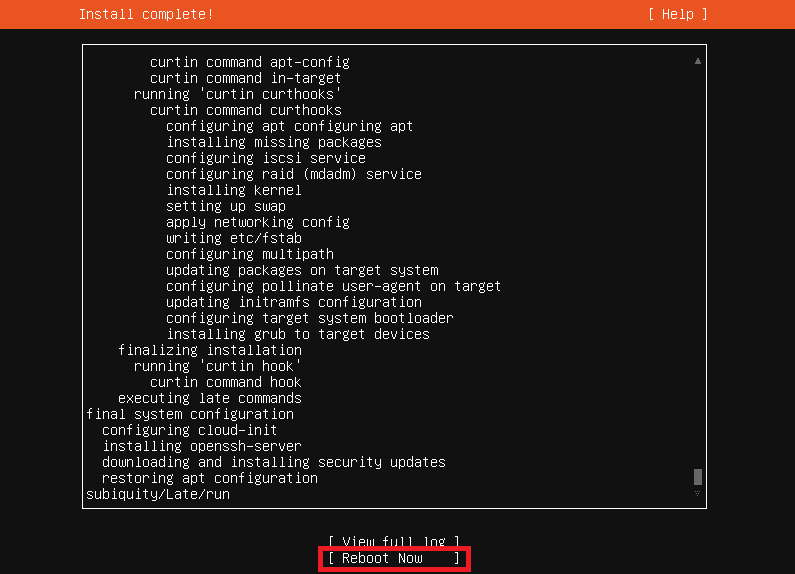 설치 완료 후 재부팅